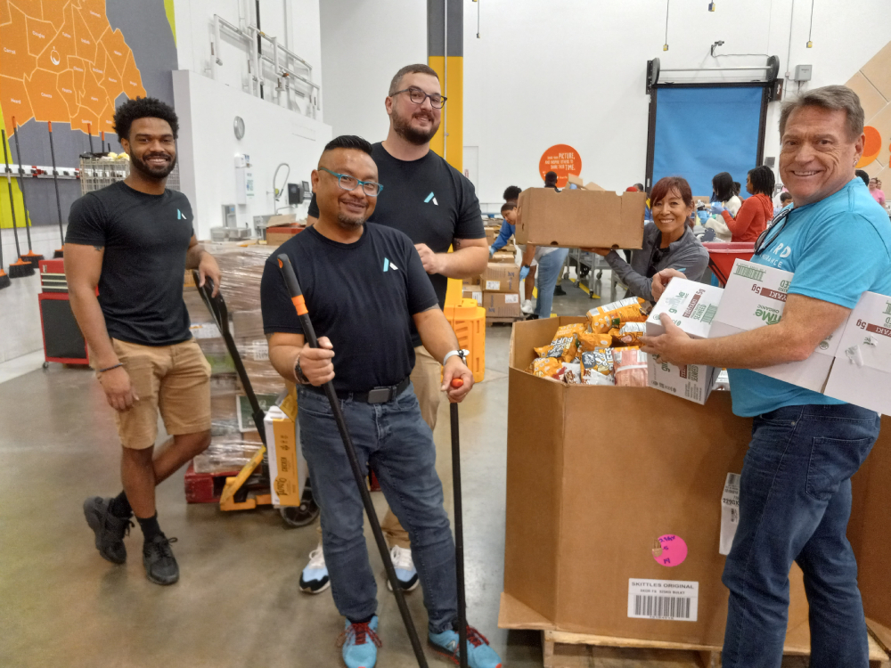 Sorting goods at the Houston Food Bank  2023